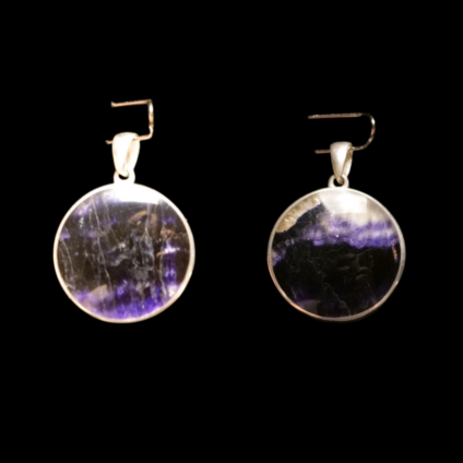 Medium round double sided pendant