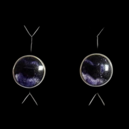Small Round Blue John Stud Earring