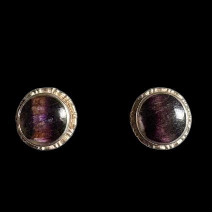 Handmade Blue John Stud Earrings