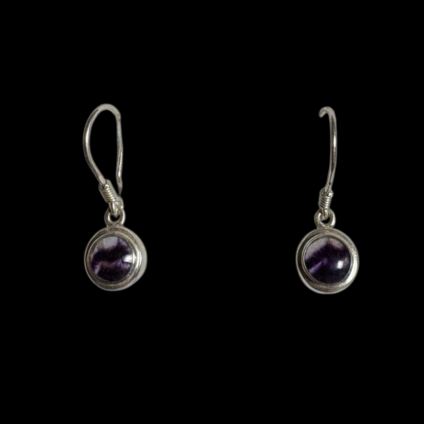 Small round Blue John drop earring