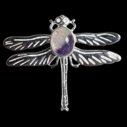Blue John Dragonfly Brooch