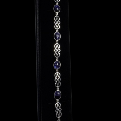 Celtic Blue John and Silver Bracelet