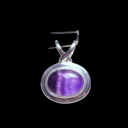 Contemporary Oval Blue John Pendant