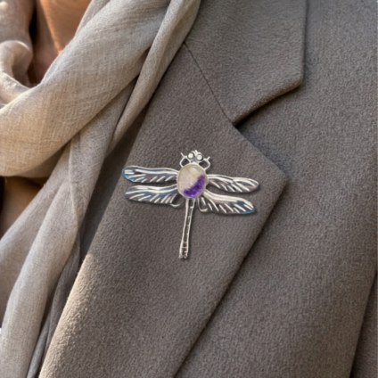Blue John Dragonfly Brooch