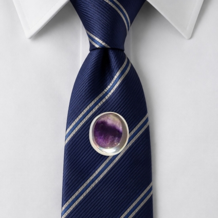 Oval Blue John Tie Pin
