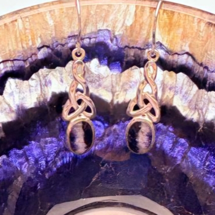 Celtic Blue John Drop Earrings