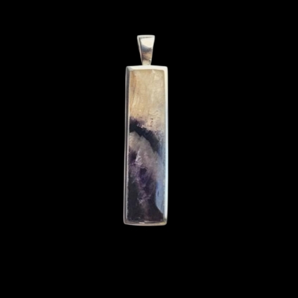 Long Rectangular Blue John Pendant