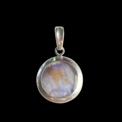 Medium Modern Round Blue John Pendant