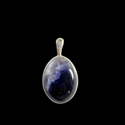 Medium Plain Oval Blue John Pendant