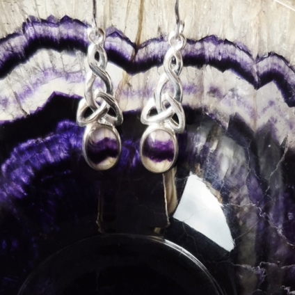 Celtic Blue John Drop Earrings
