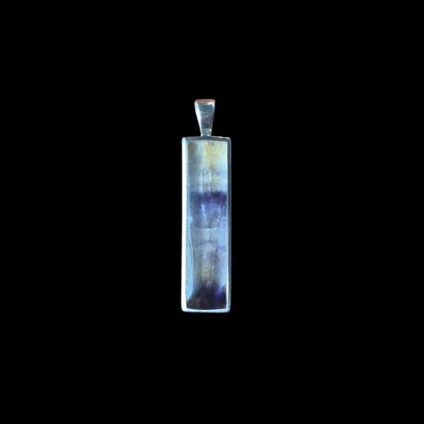 Long Rectangular Blue John Pendant