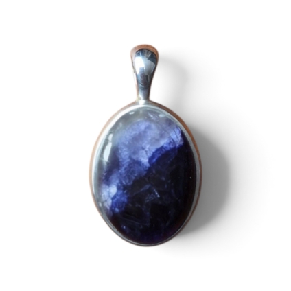 Medium Plain Oval Blue John Pendant