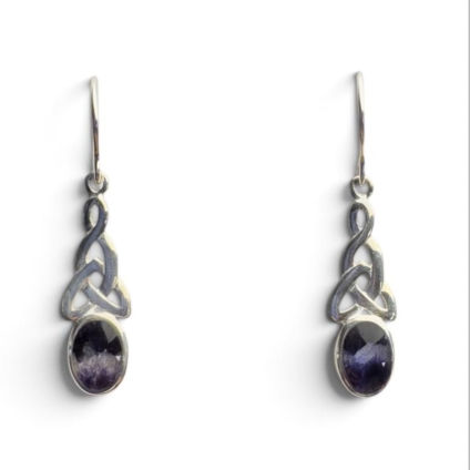 Celtic Blue John Drop Earrings