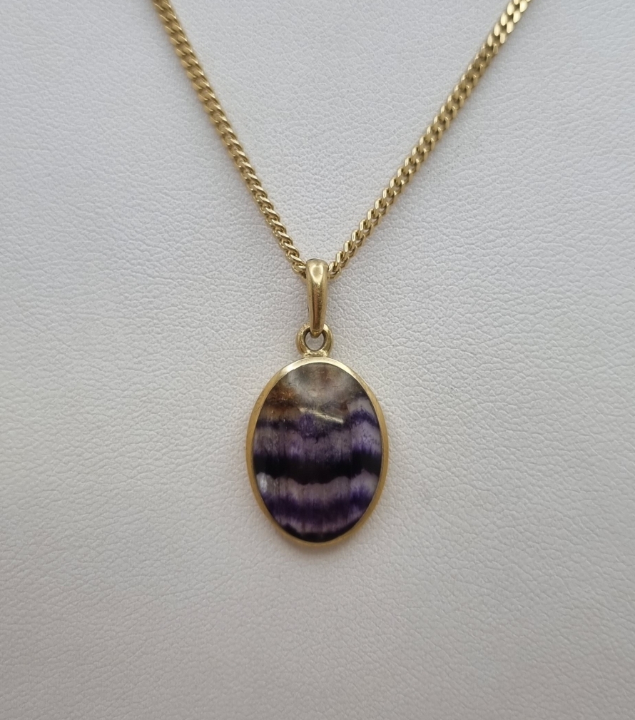Medium Gold Plain Oval Pendant