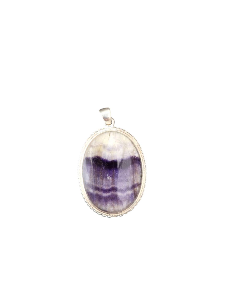 Medium Oval Blue John Pendant