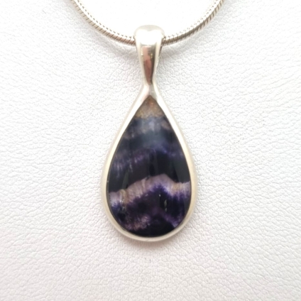 Medium Teardrop Blue John Pendant