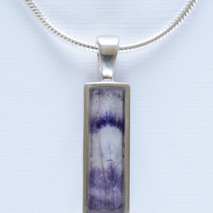 Small Rectangular Blue John Pendant