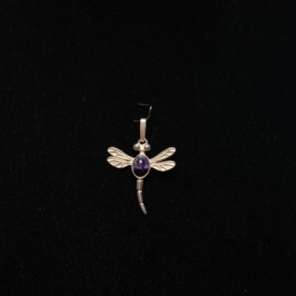 Blue John and Sterling Silver Dragonfly Pendant