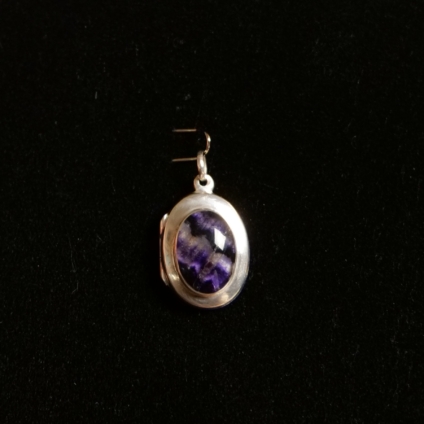 Small Oval Blue John Locket Pendant