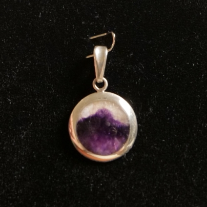 Medium Modern Round Blue John Pendant