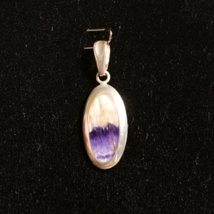 Medium Modern Oval Blue John Pendant