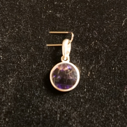 Small Plain Round Blue John Pendant