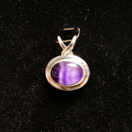 Contemporary Oval Blue John Pendant