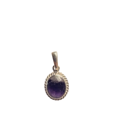 Small Oval Pendant - Rope edge design
