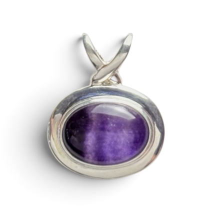 Contemporary Oval Blue John Pendant