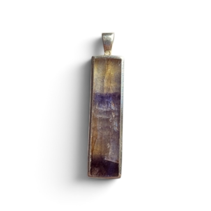 Long Rectangular Blue John Pendant