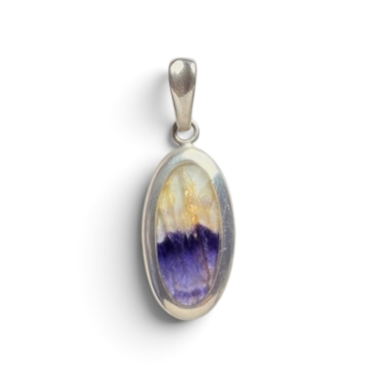 Medium Modern Oval Blue John Pendant