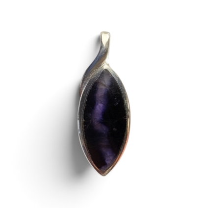 Elliptical shaped Blue John Pendant