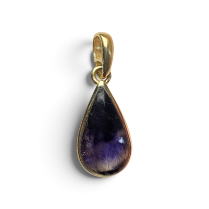 Gold Teardrop Pendant Solid Back