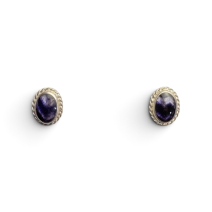 Small Oval Rope Edge Design Studs