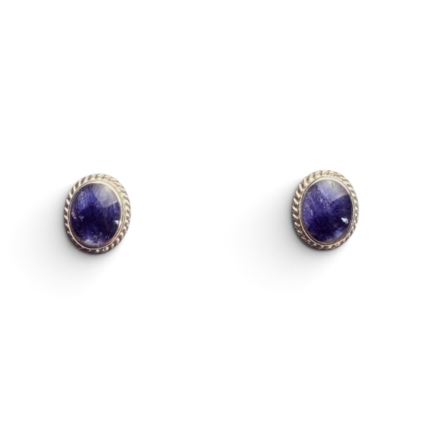 Medium Oval Stud with Rope Edge Design