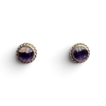 Large Round Stud with Rope Edge Design