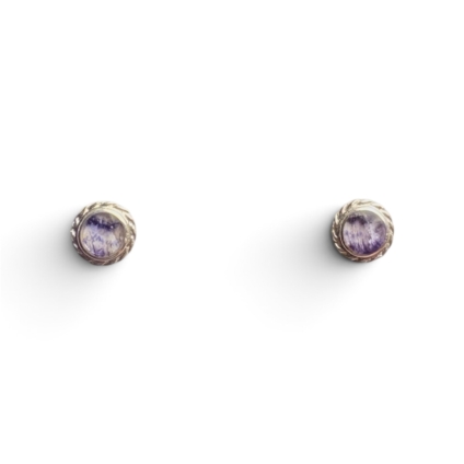 Small Round Stud with Rope Edge Design