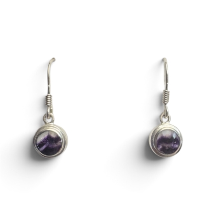 Small round Blue John drop earring