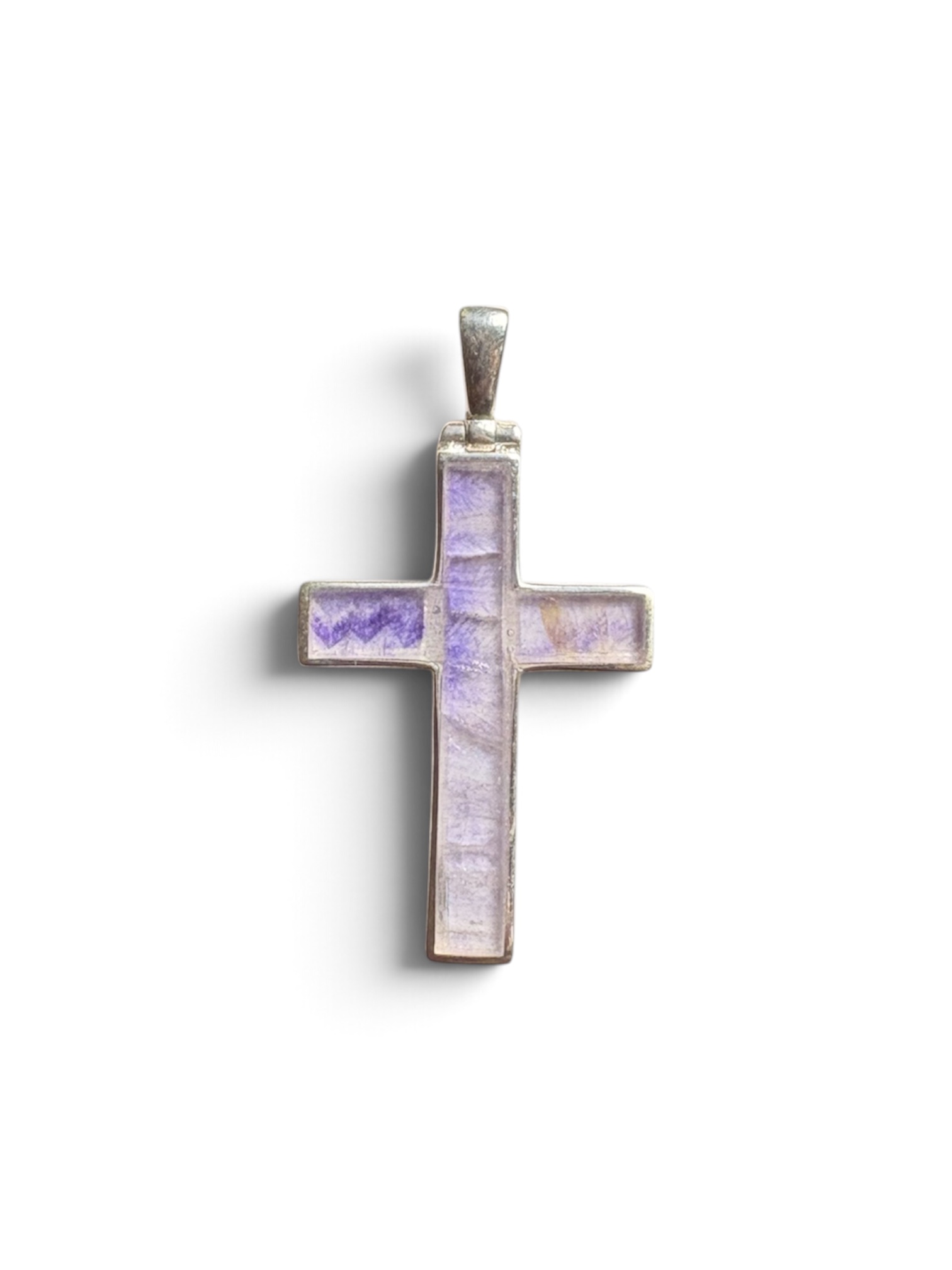 Blue John & Sterling Silver Cross Pendant