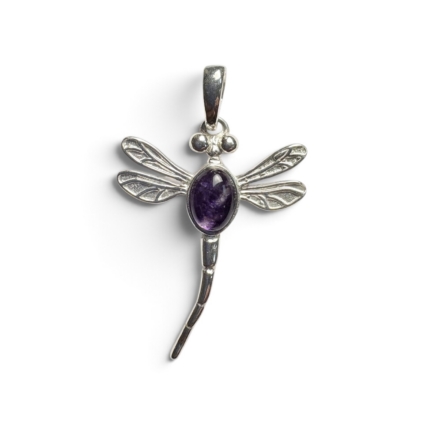 Blue John and Sterling Silver Dragonfly Pendant