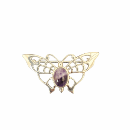 Blue John Butterfly Brooch