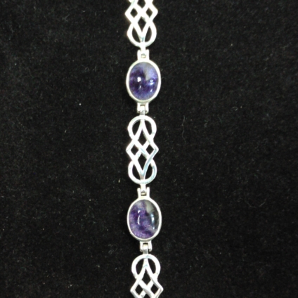 Celtic Blue John and Silver Bracelet