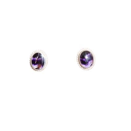Medium Oval Stud with Rope Edge Design