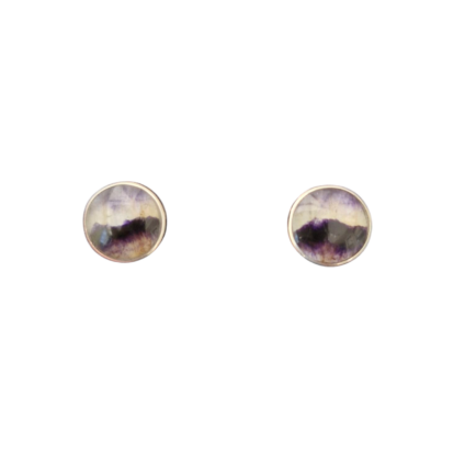Small Round Blue John Stud Earring