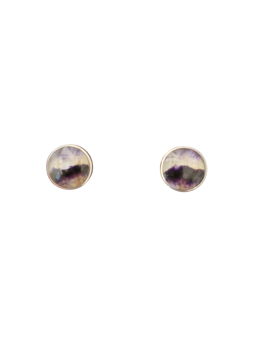 Small Round Blue John Stud Earring