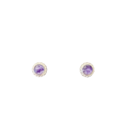Small Round Stud with Rope Edge Design