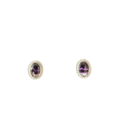 Small Oval Rope Edge Design Studs