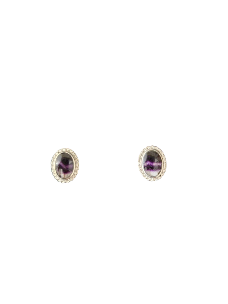 Small Oval Rope Edge Design Studs