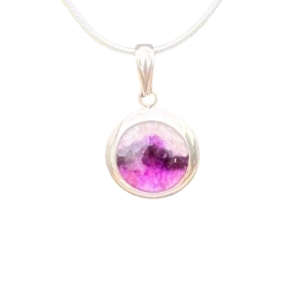 Medium Modern Round Blue John Pendant