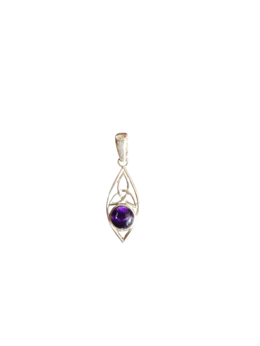 Blue John Celtic Sterling Silver Pendant